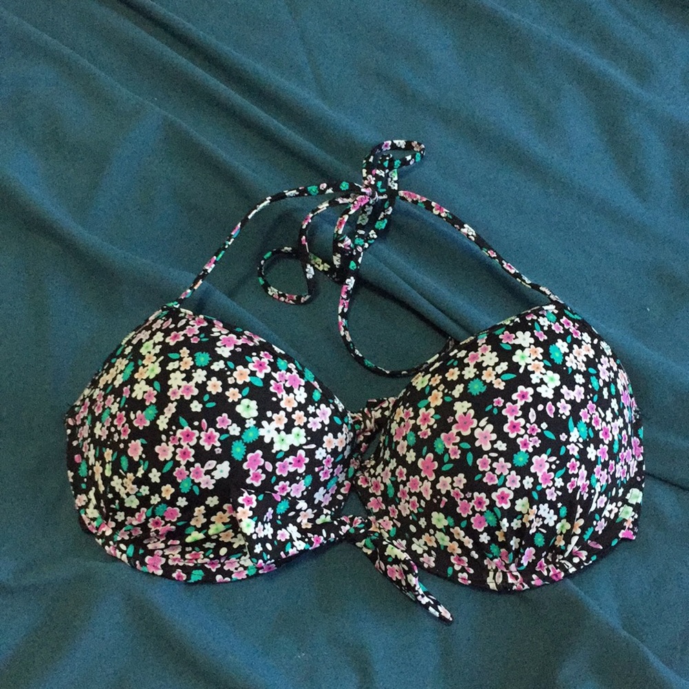 Floral bikini top